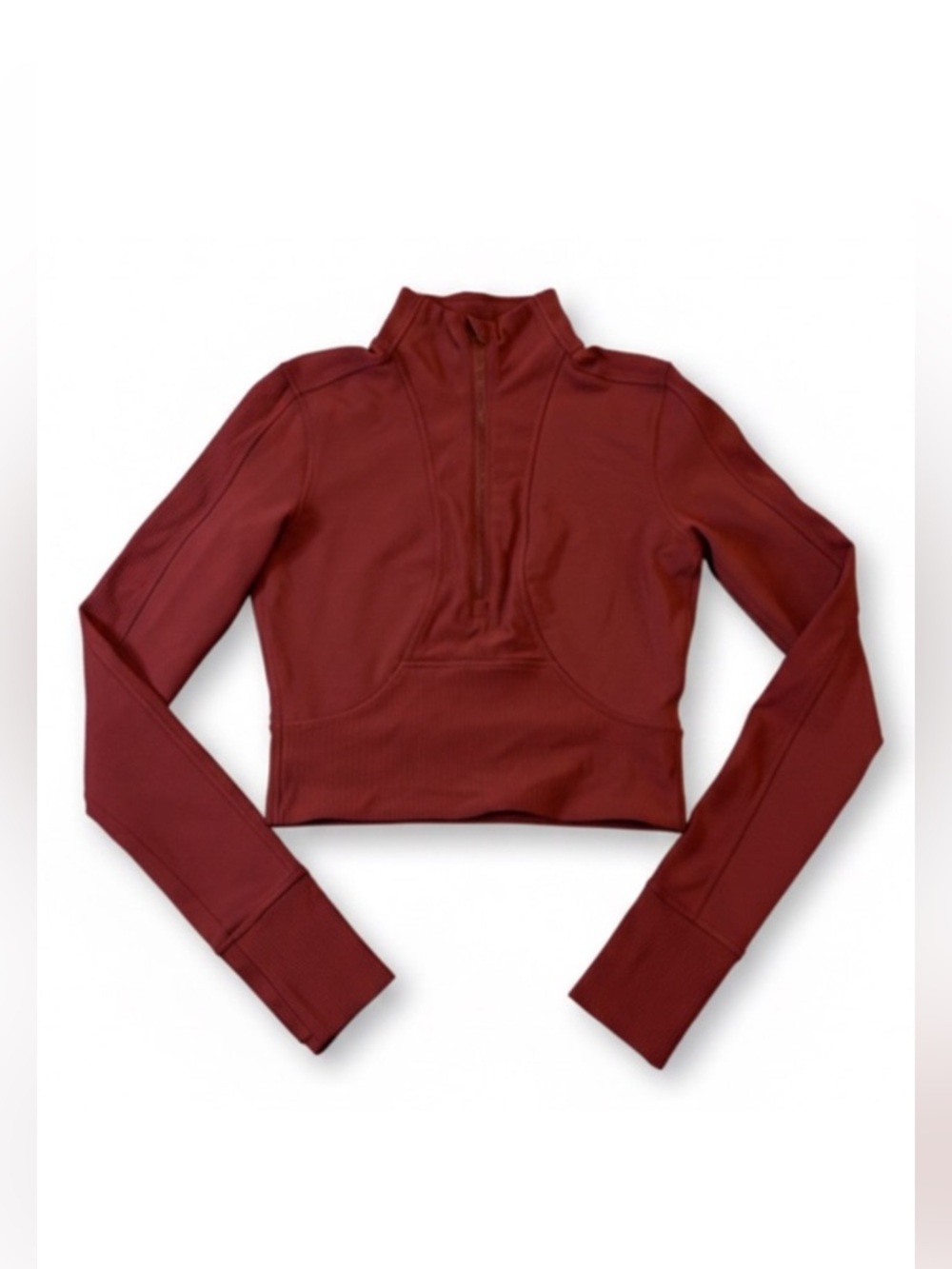 Lululemon Take It In Stride 1/2 Zip in Chianti